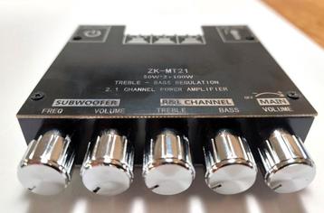 Mini 2.1 bluetooth versterker 2*50 Watt + 1*100 Watt (sub) beschikbaar voor biedingen