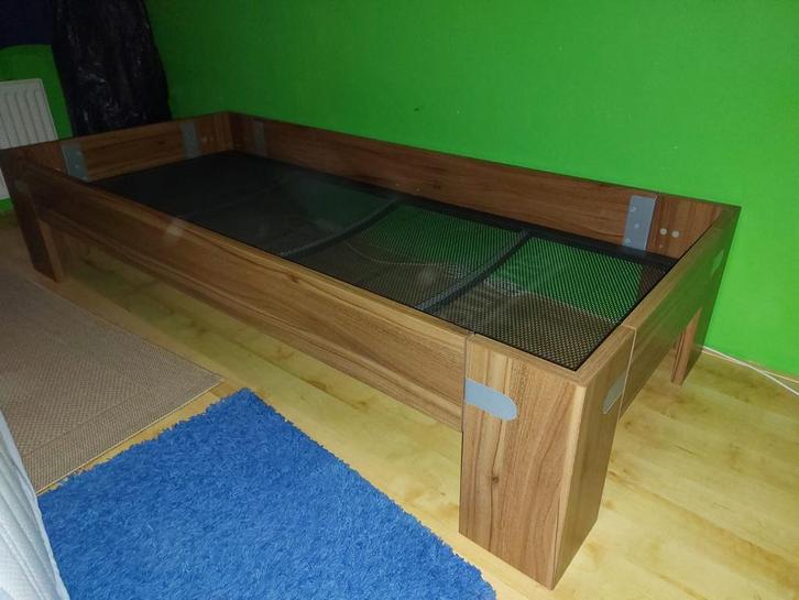Auping Bedframe & Bodem 210x90 - Stevig en Gedemonteerd, Huis en Inrichting, Slaapkamer | Bedden, Gebruikt, Eenpersoons, 90 cm