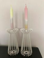 Ehlen Johansson kandelaar trådig ikea vintage 2x, Overige materialen, Gebruikt, Wit, Ophalen of Verzenden