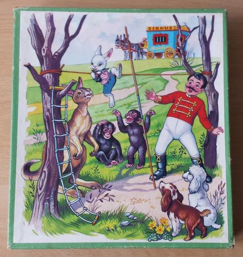 Houten Puzzel Zirkus Baldini - Kolibri - vintage, Hobby en Vrije tijd, Denksport en Puzzels, Gebruikt, Legpuzzel, Minder dan 500 stukjes