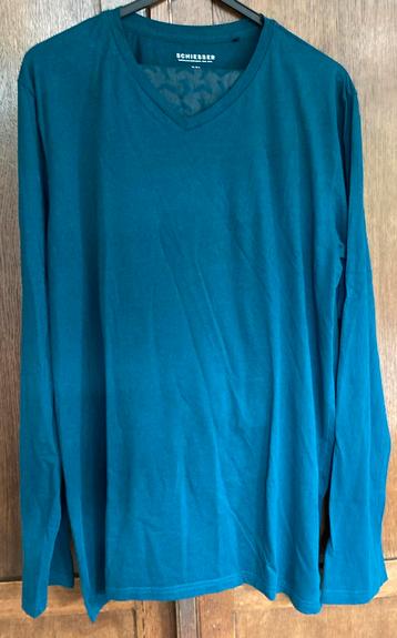 Nieuwe heren pyama 2 delig Schiesser maat XL 54 groen/blauw beschikbaar voor biedingen