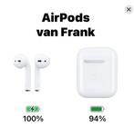 Airpods 2e gen met accustatus probleem, Ophalen of Verzenden, Gebruikt, In gehoorgang (in-ear), Bluetooth