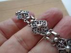 zilveren filigrain bloemen armband [686], Verzenden, Zo goed als nieuw, Zilver, Zilver