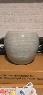 Stevige bloem pot - blauw / grijs achtig - 25x 25Ø cm, Tuin en Terras, Bloempotten, Ophalen, Rond, Binnen, Zo goed als nieuw