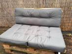Set van twee grijze palletbankkussens, Tuin en Terras, Tuinbanken, Ophalen, Gebruikt, Overige materialen