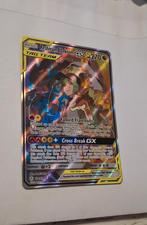 Reshiram & Zekrom GX Tag Team - Zeldzame Pokémonkaart, Hobby en Vrije tijd, Ophalen of Verzenden, Gebruikt, Losse kaart, Foil