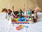 Playmobil: 3251 vintage Indianen (blauw/groen) + accessoires, Complete set, Ophalen of Verzenden, Zo goed als nieuw