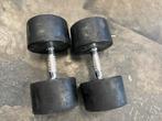 Lifefitness 2 x 38 kg dumbells dumbell set gewichten, Dumbbell, Gebruikt, Gewichten, Ophalen of Verzenden