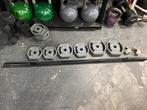 Reebok rep bodypump set halter met  gewichten, Sport en Fitness, Gebruikt, Ophalen of Verzenden, Reebok, Met schijven