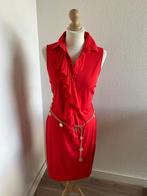 K-design maat M koraalrode elegante jurk 2441, Maat 38/40 (M), K-design, Ophalen of Verzenden, Zo goed als nieuw