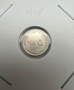 Curaçao. Wilhelmina. 1/10 Gulden 1948 Sch 1338-1, Postzegels en Munten, Munten | Nederland, Ophalen of Verzenden, Koningin Wilhelmina