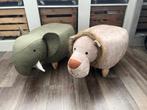 Dierenkruk stoel olifant leeuw (nieuw), Verzenden, Nieuw, Hout