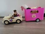 Barbie, Steffi Love paarden trailer en auto, Gebruikt, Ophalen of Verzenden, Barbie