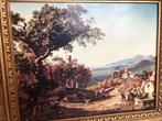 Oud schilderij landschap - stad -barok, Ophalen of Verzenden