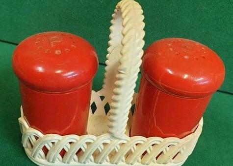 Vintage Zout- en Peperstel in Mand Emsa W. Germany, Ophalen of Verzenden, Gebruikt