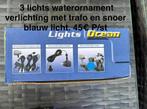 Water ornament verlichting 3 lichts blauw, Ophalen of Verzenden, Nieuw, Vijververlichting