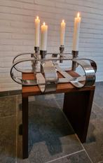 FINK GORDEN kaarsenkandelaar (chroom), Huis en Inrichting, Woonaccessoires | Kandelaars en Kaarsen, Ophalen, Overige kleuren, Zo goed als nieuw