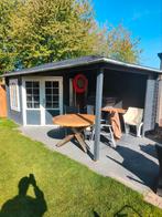 Tuinhuis met overkapping +/- 3m bij 5m, Tuin en Terras, Tuinhuizen, Ophalen, Tuinhuis, 250 tot 500 cm, Zo goed als nieuw