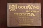 Honda GL1100DX  Goldwing motorcycle owner's manual GL 1000, Motoren, Ophalen of Verzenden, Honda