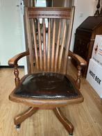 Antieke Notaris Bureaustoel Hout, Ophalen of Verzenden
