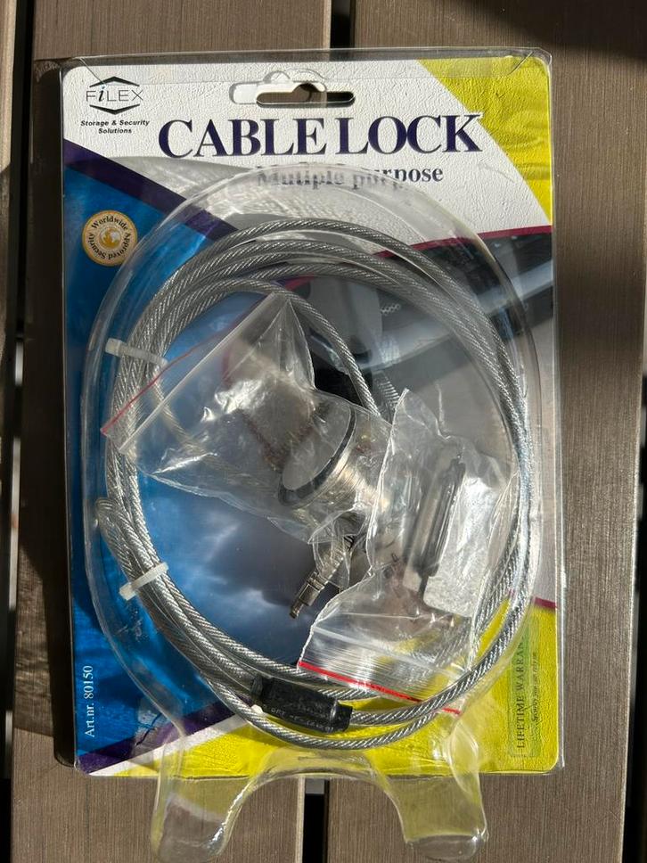 Filex kabelslot. Staalkabel. Cijferslot., Fietsen en Brommers, Fietsaccessoires | Fietssloten, Nieuw, Kabelslot, Ophalen of Verzenden