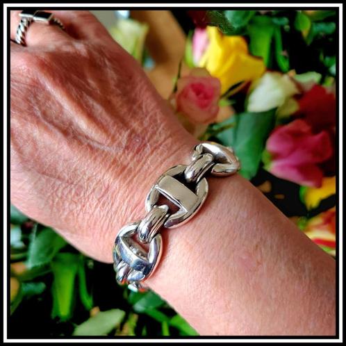 IDO   UNIEK MODEL!!     Buddha to Buddha armband maat E, Sieraden, Tassen en Uiterlijk, Armbanden, Zo goed als nieuw, Zilver, Zilver