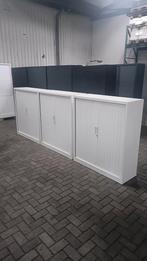 Half Hoge witte metalen roldeurkasten, archiefkasten, 100 tot 150 cm, R, 100 tot 150 cm, Meerdere deuren