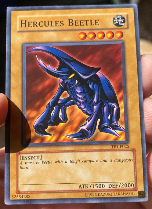 Yu-Gi-Oh! Hercules Beetle TP1-E  Old Tournament Promo !, Hobby en Vrije tijd, Verzamelkaartspellen | Yu-gi-Oh!, Zo goed als nieuw