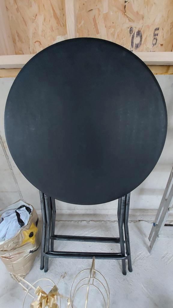 Statafel - Ideaal voor feestjes en evenementen zwart rond, Huis en Inrichting, Tafels | Statafels, Zo goed als nieuw, Ophalen