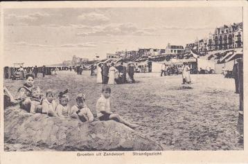 04249 - Zandvoort - Groeten uit ... Strandgezicht - gel 1925 beschikbaar voor biedingen