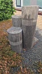 Marmeren zuilen / water ornament 3 stuks 100-80-60 cm, Tuin en Terras, Waterpartijen en Fonteinen, Ophalen, Gebruikt, Waterornament