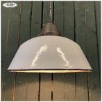 Oude industriële hanglampen - Wit Emaille - met ophanging, Gebruikt, Ophalen of Verzenden, Nb, Nb
