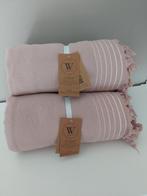 2 NIEUWE Roze hamam badlakens 90x180, Ophalen of Verzenden, Nieuw, Roze, Handdoek