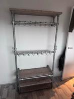 Industriële kapstok met schoenenrek - Grey Wash Beits, Ophalen, Zo goed als nieuw