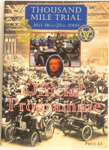 THOUSAND MILE TRIAL 2000. VCC GB. Koperen auto rally. Boekje beschikbaar voor biedingen