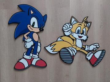 Wandborden set van Sonic the hedgehog en Tails € 48,90