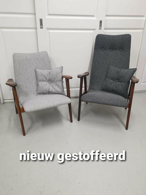Van Teeffelen Dames of Heren Fauteuil, Huis en Inrichting, Fauteuils, Zo goed als nieuw, Hout, Stof, 50 tot 75 cm, 75 tot 100 cm