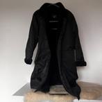 Halflange cozy zwarte winterjas maat large, Gedragen, Maat 42/44 (L), Vintage, Ophalen of Verzenden