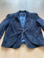 YRKK den haag jasje suede leer L nieuwstaat, Blauw, Maat 42/44 (L), Pauw, Ophalen of Verzenden