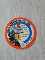 sticker WORLD CHAMPION 1981 Ton van Heugten en Frits Kiggen, Ophalen of Verzenden, Zo goed als nieuw, Auto of Motor