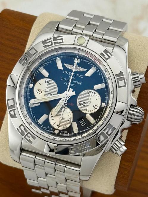 Breitling Chronomat 44 B01 AB0110 FullSet, Sieraden, Tassen en Uiterlijk, Horloges | Heren, Zo goed als nieuw, Breitling, Staal