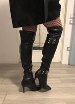 Lederlook overknee laarzen, Hoge laarzen, Verzenden, Zwart, Nieuw