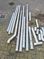 Zinken regenpijpen +/- 17 meter, Doe-het-zelf en Verbouw, Buizen en Afvoer, Ophalen, Gebruikt, 6 meter of meer, Zink