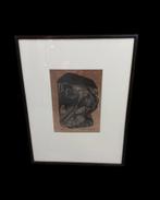Spitten houtsnede George Noteboom 1906-1987, Antiek en Kunst, Kunst | Etsen en Gravures, Ophalen of Verzenden