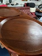 Teakhouten Danish Design Dienblad zgan, Huis en Inrichting, Ophalen, Zo goed als nieuw, Rond, Hout