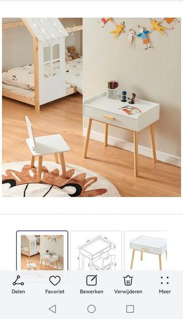 Kinderbureau met stoel  beschikbaar voor biedingen