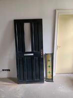 Oude buitendeur glas in lood 86x201 cm, Doe-het-zelf en Verbouw, Deuren en Horren, Ophalen, Gebruikt, 80 tot 100 cm, 200 tot 215 cm