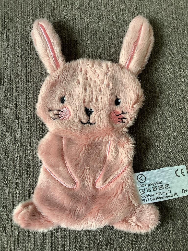 Kruidvat konijn knisper knuffeldoekje lapje oud roze 3 euro, Ophalen of Verzenden, Zo goed als nieuw, Konijn