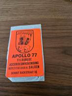 1314 Sticker Apollo 77 Tilburgse Accordeonvereniging, Verzamelen, Stickers, Ophalen of Verzenden, Gebruikt