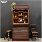 Oude roldeurkast Archiefkast Kast Buffetkast Boekenkast, Huis en Inrichting, Ophalen, Gebruikt, 50 tot 100 cm, Met slot
